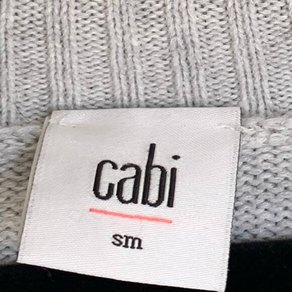 CAbi Pullover Cowl Neck Oversized Knit Sweater Poncho in Gray 3003 - Picture 6 of 8
